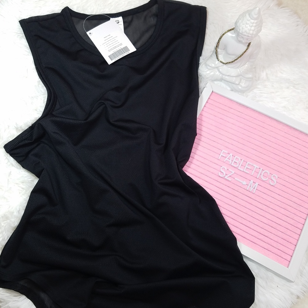 NWT Fabletics Trisha Tank Black sz. M